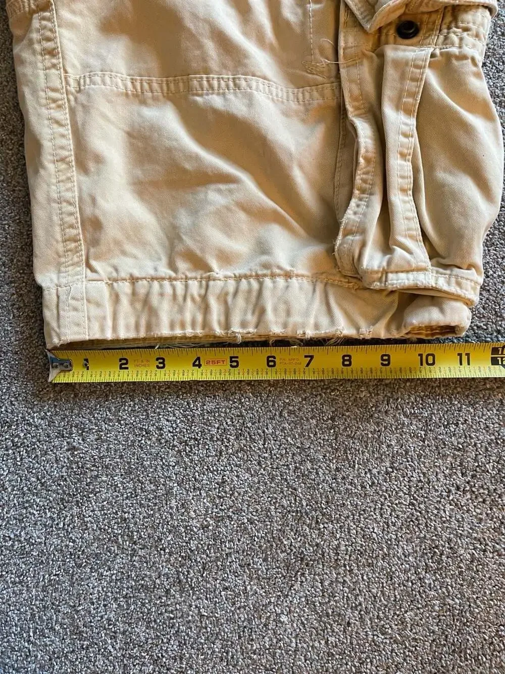 Abercrombie & Fitch Cargo Shorts Size 30 Tan Cotton Y2K